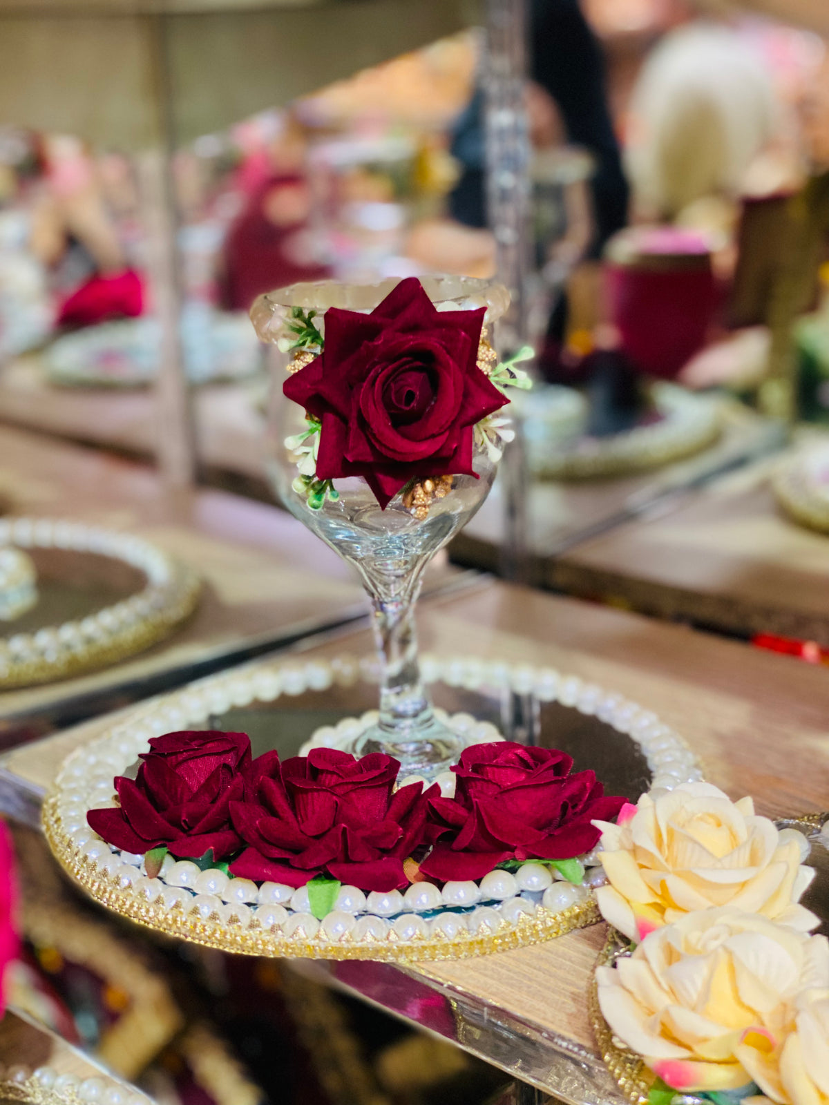 Flower Plate Doodh Pilai Glass