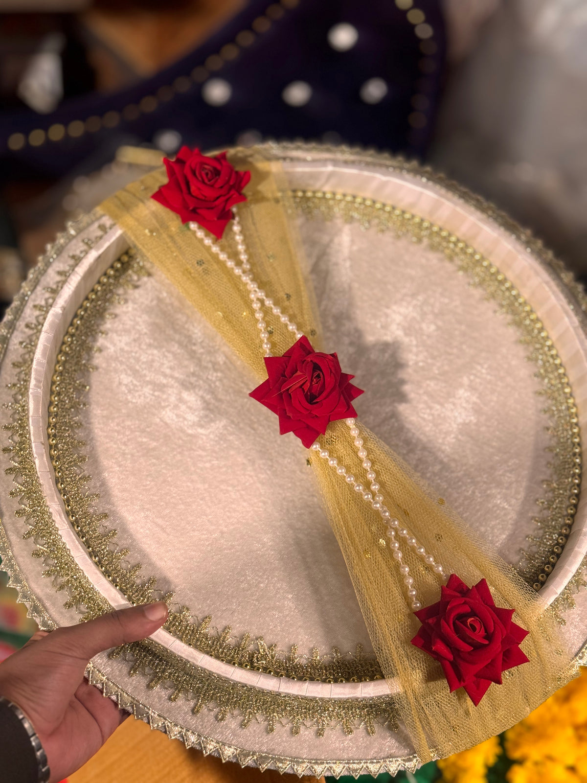 Round Decorated Tray