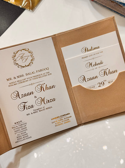 Velvet fold card