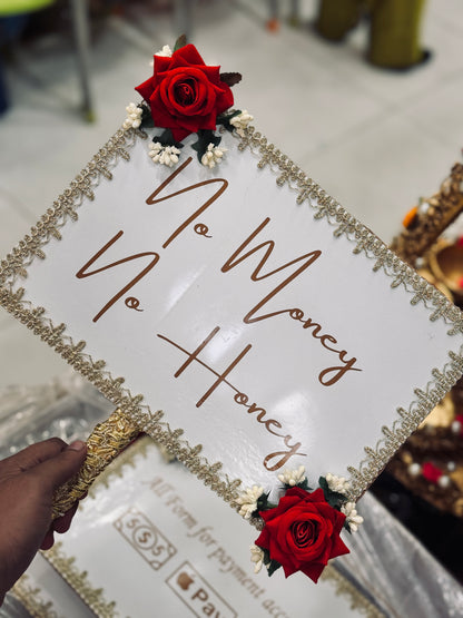 Hand props with flower