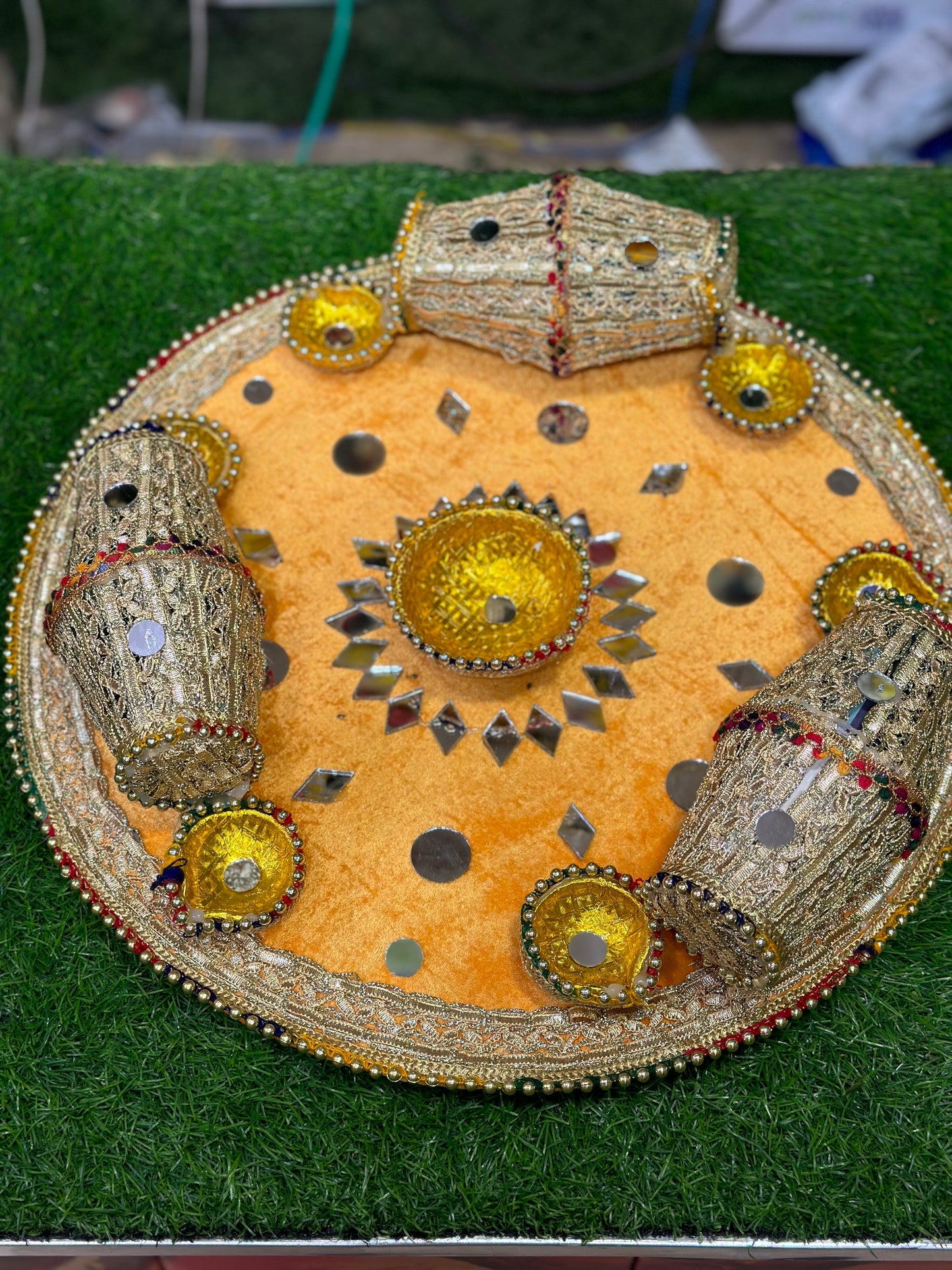 Velvet Dholki Plate