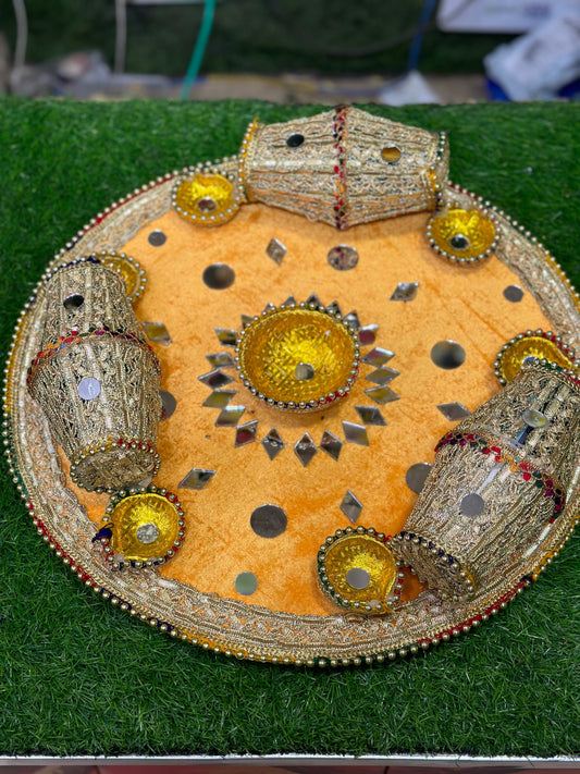 Velvet Dholki Plate