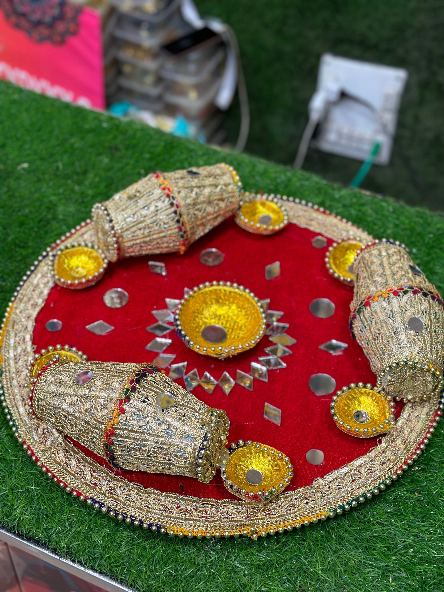 Velvet Dholki Plate