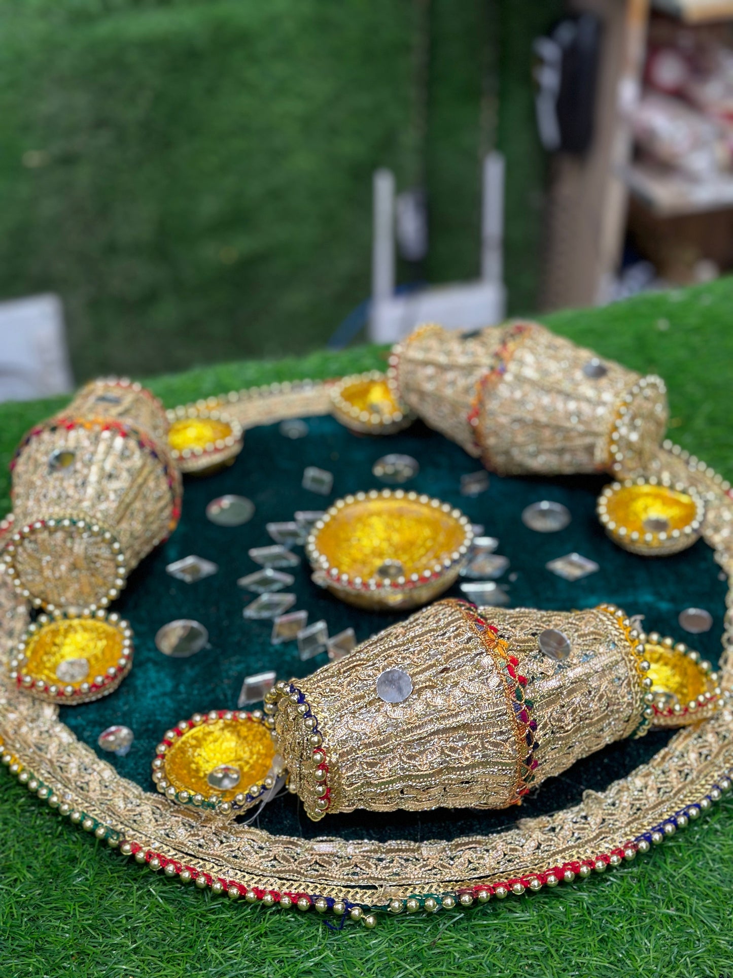 Velvet Dholki Plate
