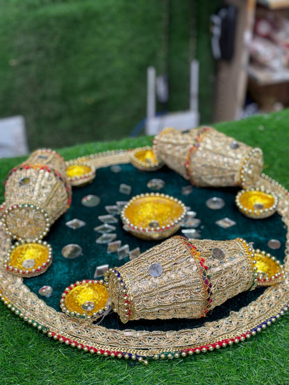 Velvet Dholki Plate