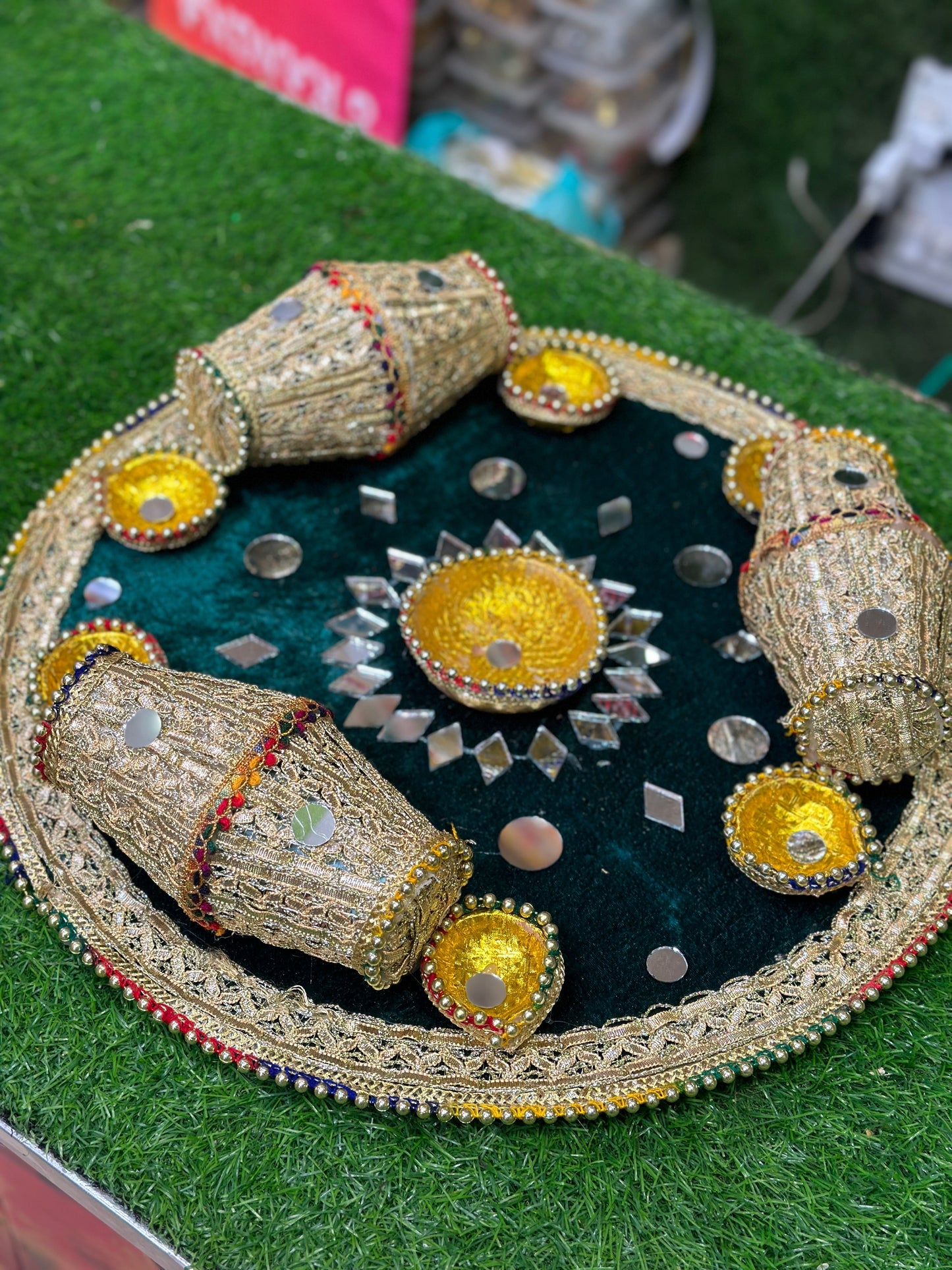 Velvet Dholki Plate