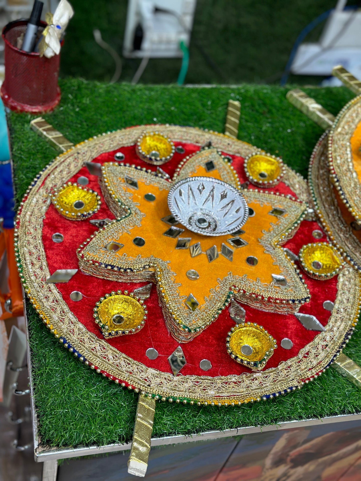 Velvet Diya Plates
