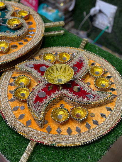 Velvet Diya Plates