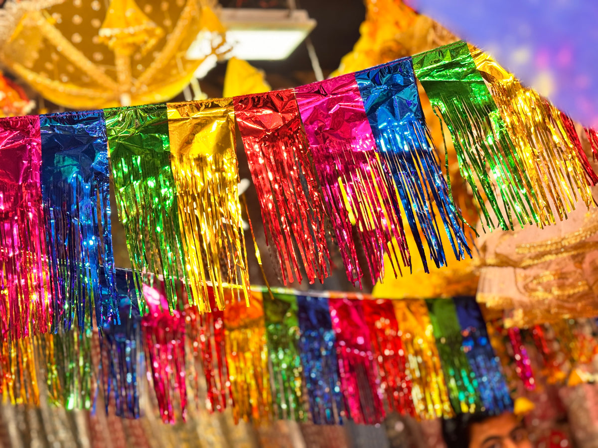 Rainbow Shimmery Hanging Pack of 6