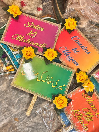 Mehndi props with flower