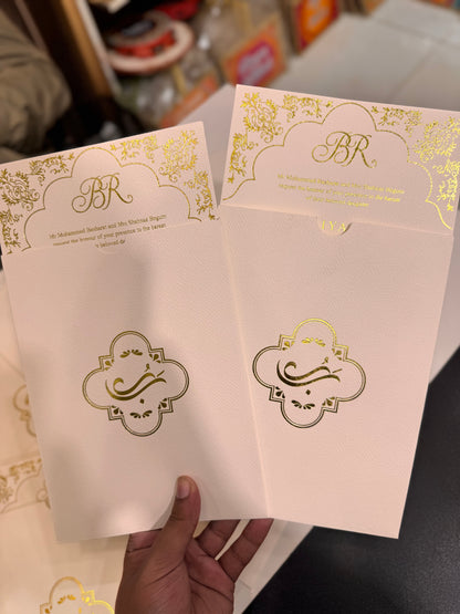 Premium gold print cards