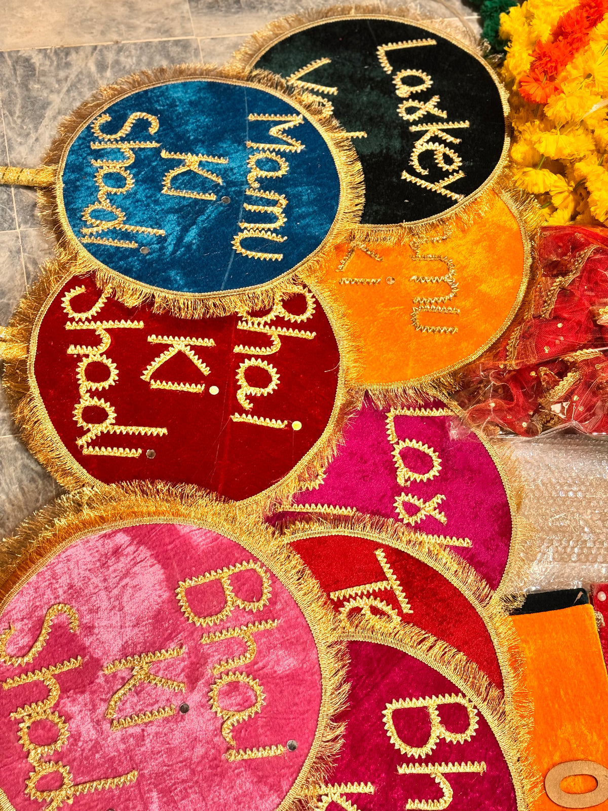 Velvet hand props