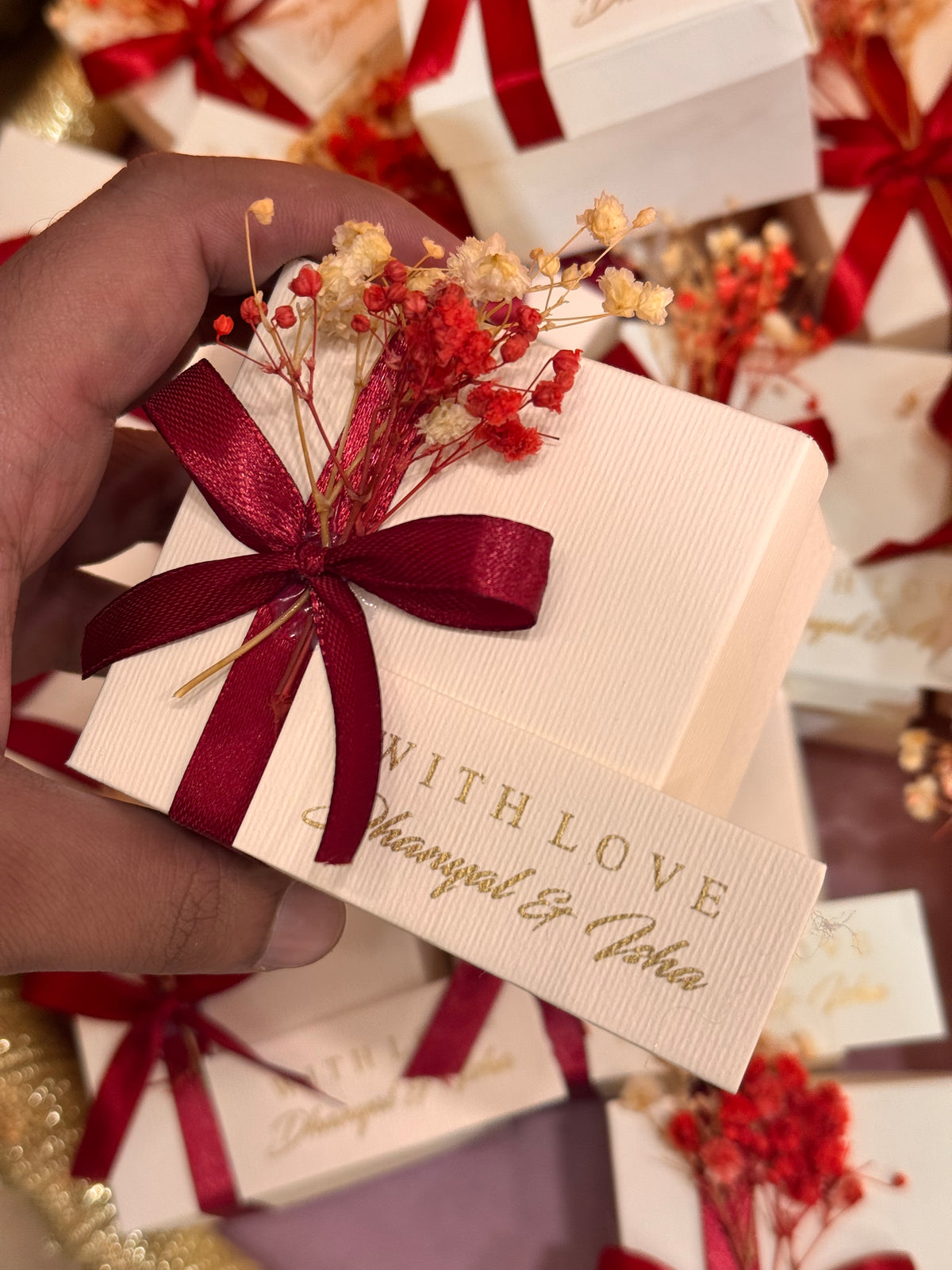 Textured card bid box
