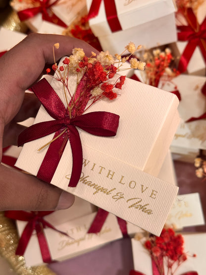 Textured card bid box