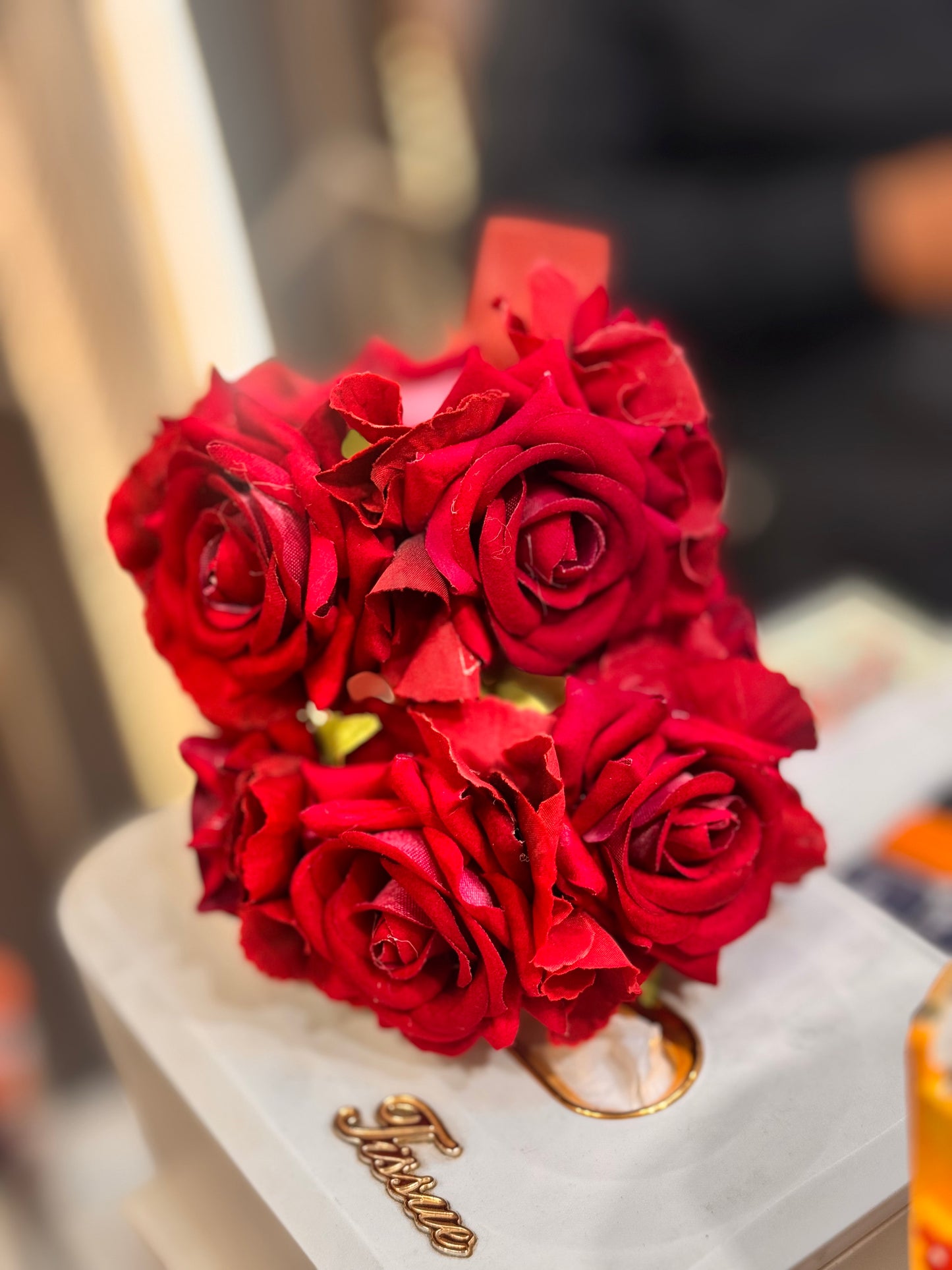 Simple velvet floral gajra