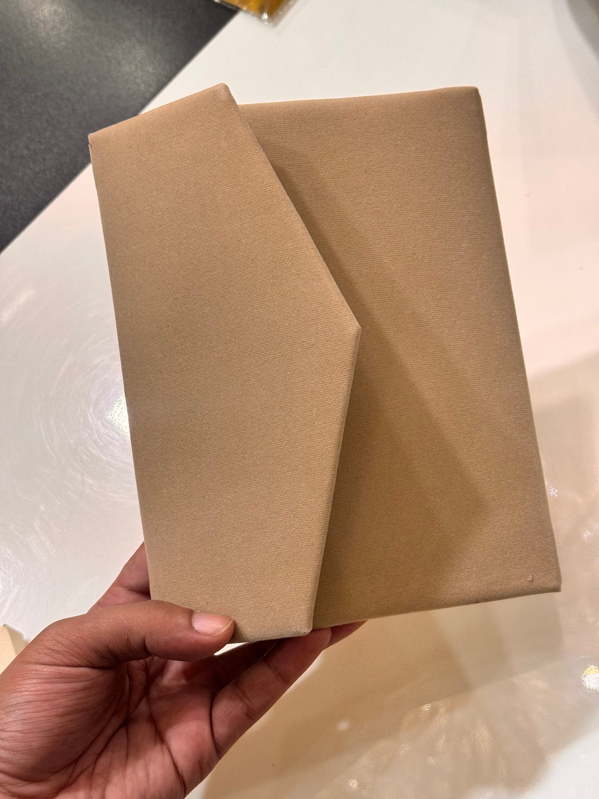 Velvet fold card