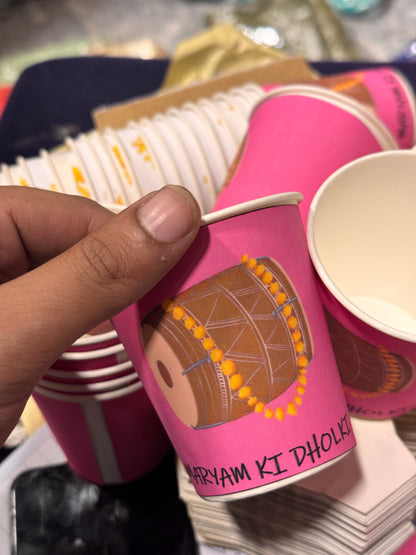 Dholki Cups Design 3