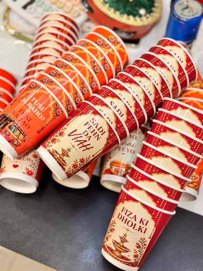 Chai Cups Pink and Orange Theme