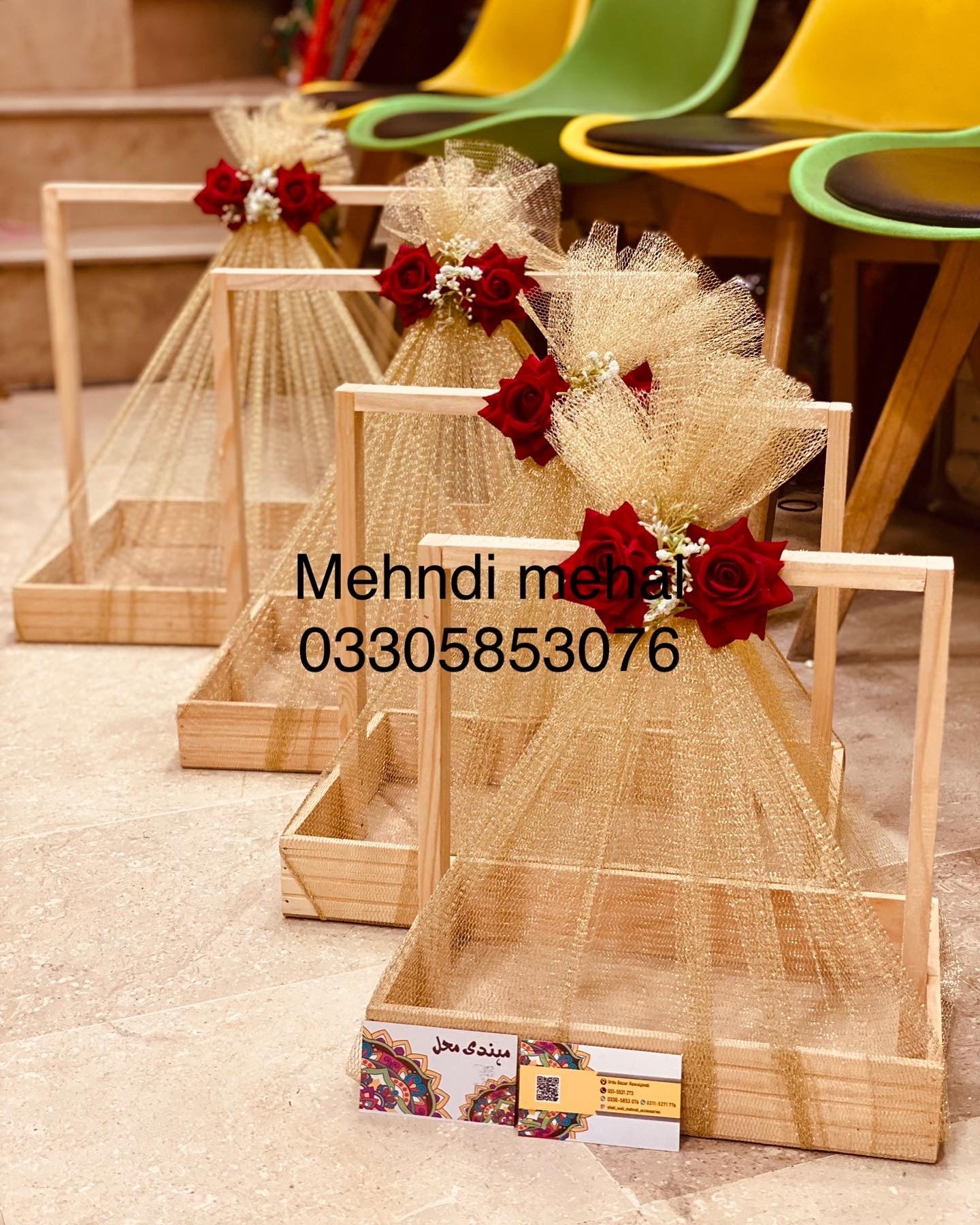 Wooden Net Basket 18 Inch