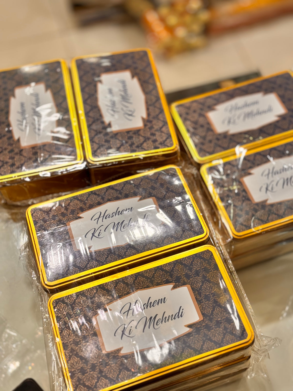 Metal half kg methai box