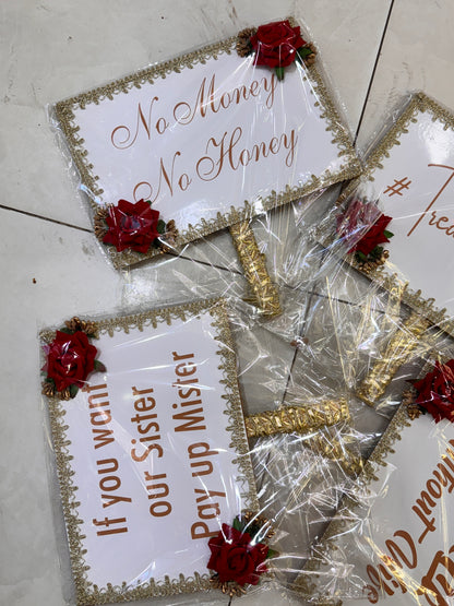 Hand props with flower
