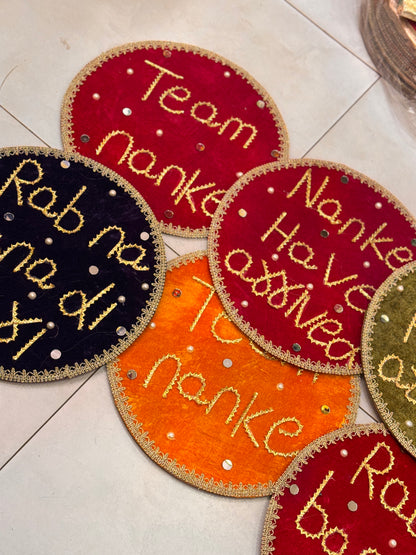 Velvet props with mirror