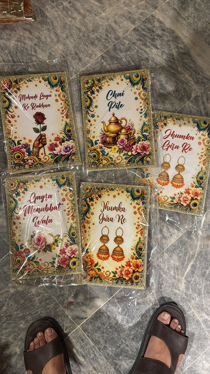 Peacock Theme Mini Standee Boards
