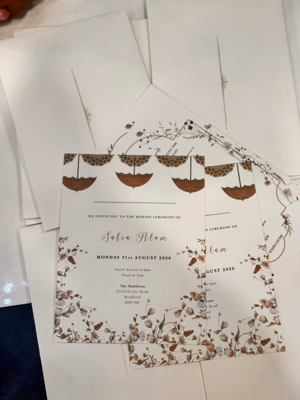Textured envelope card