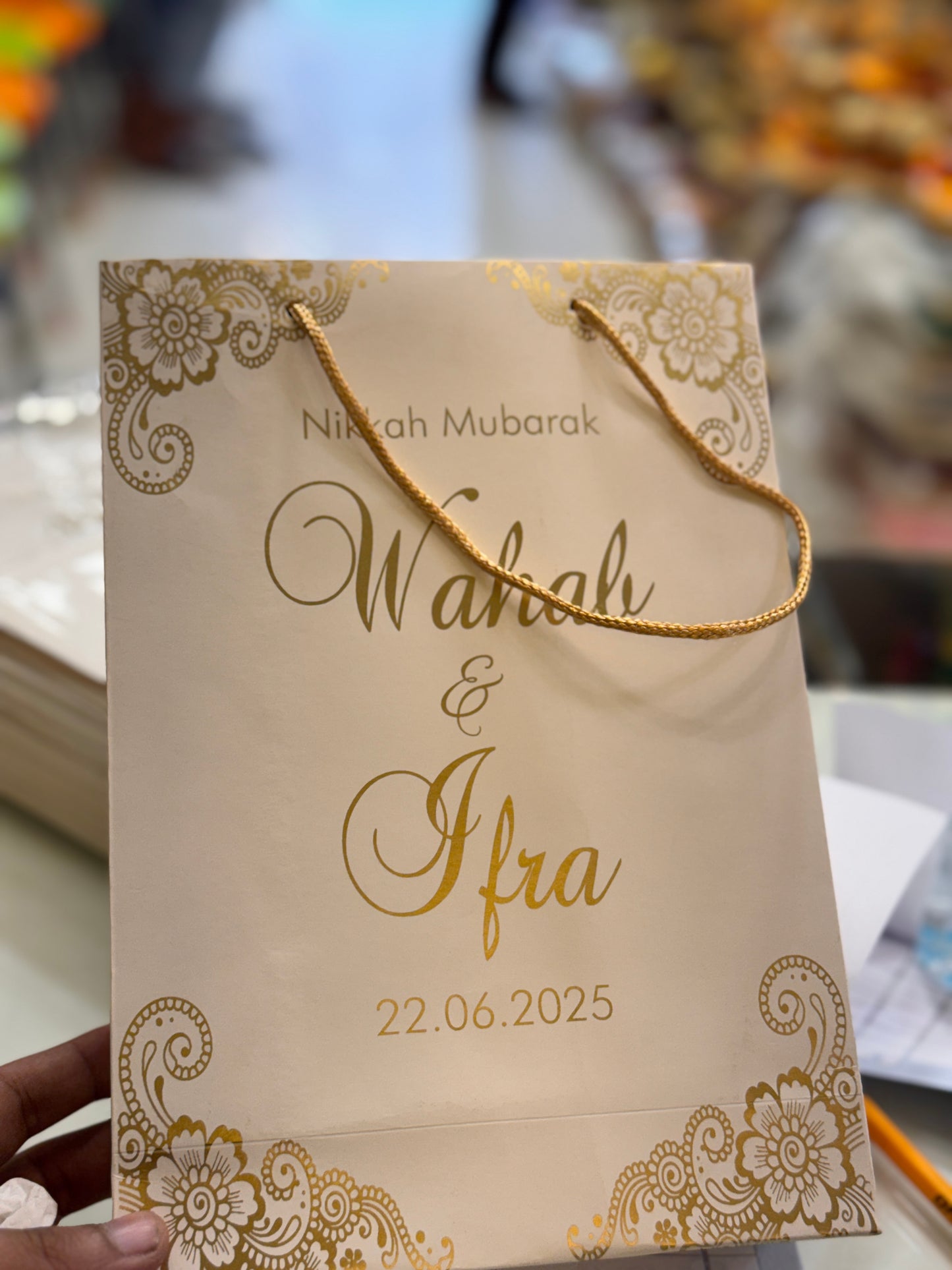 White and Gold Bag