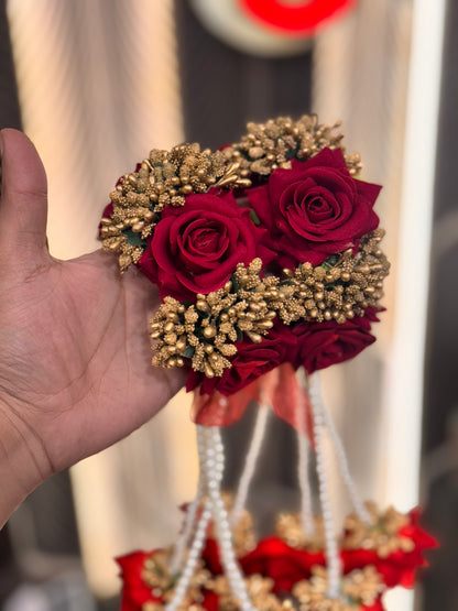 Imported velvet floral gajra