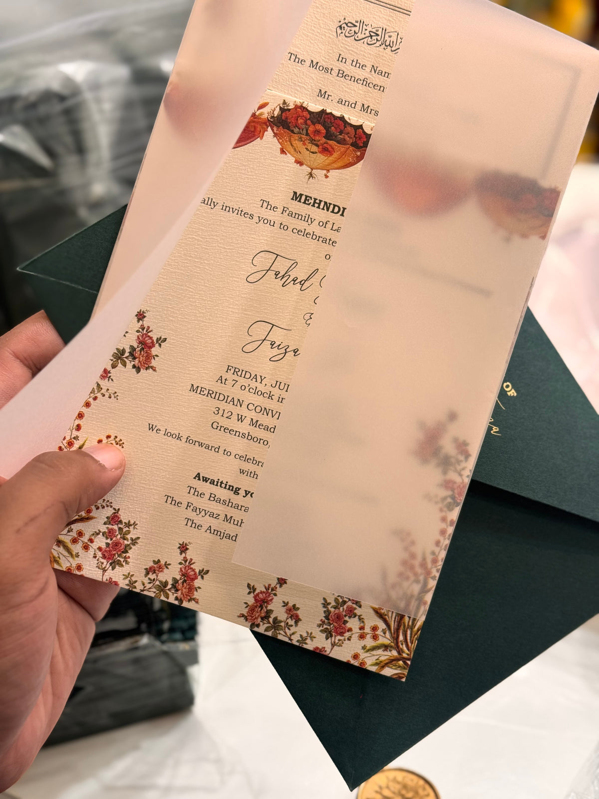 Texture card with envelope