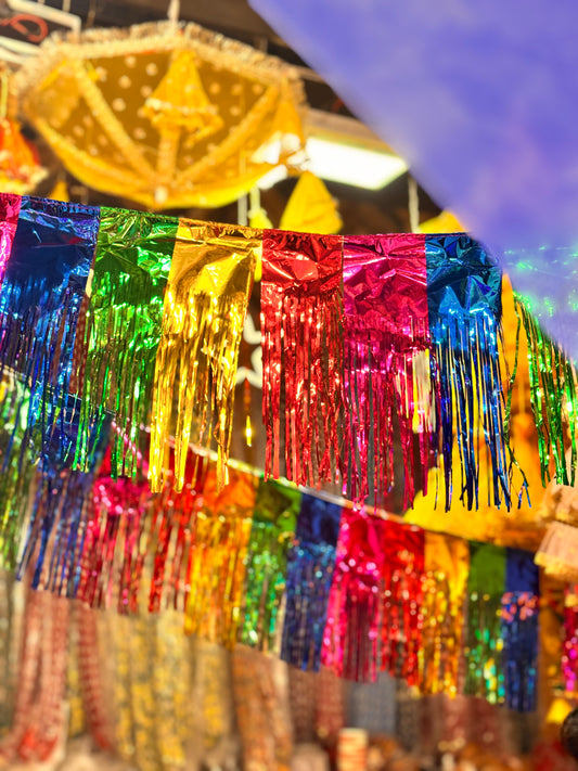 Rainbow Shimmery Hanging Pack of 6