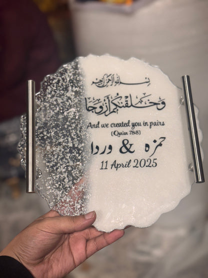 Silver theme resin plate