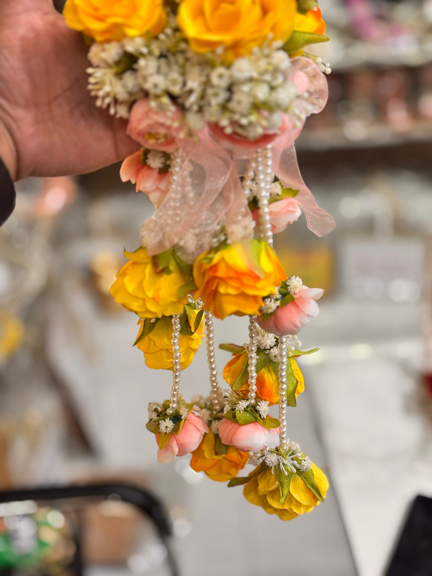 Premium fabric floral gajra