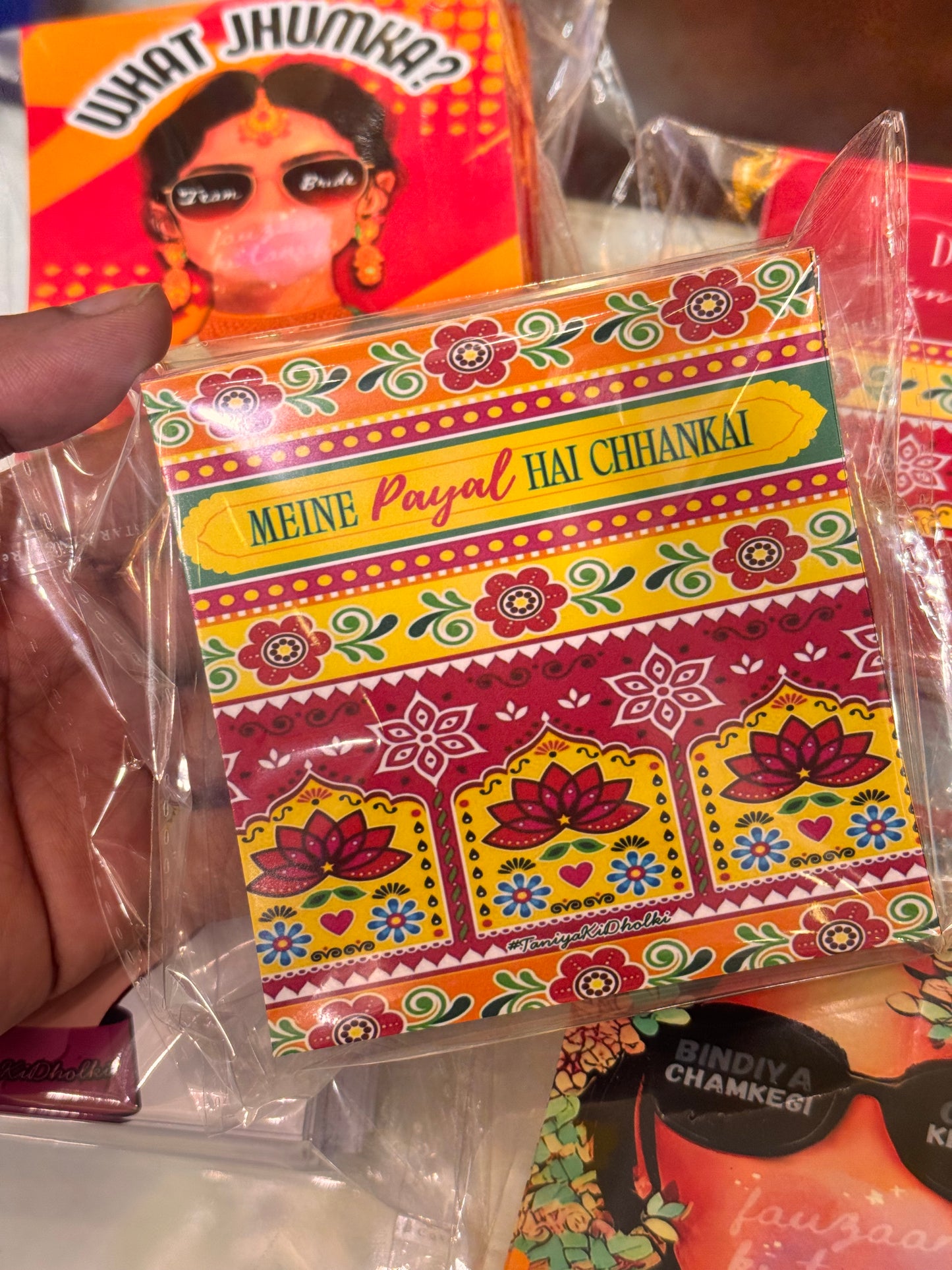 Rangoli design favor cards