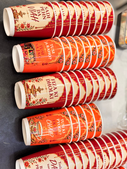 Chai Cups Pink and Orange Theme