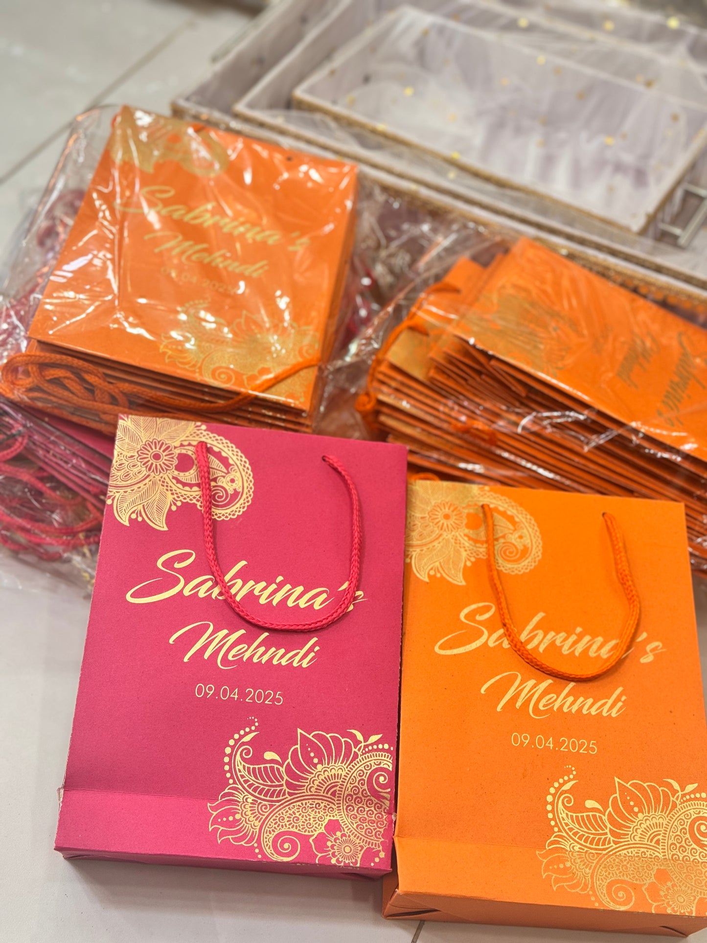 Corner rangoli design bags