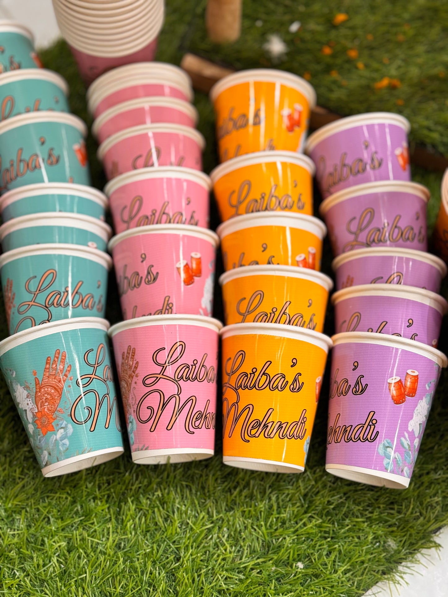 Mehndi Chai Cups