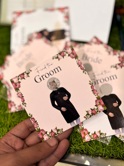Find the Bride and Groom Card (Minimum 50 Pieces)