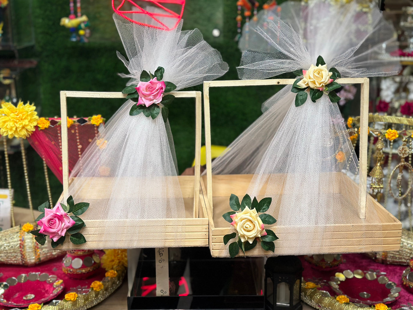 Wooden Net Basket 18 Inch