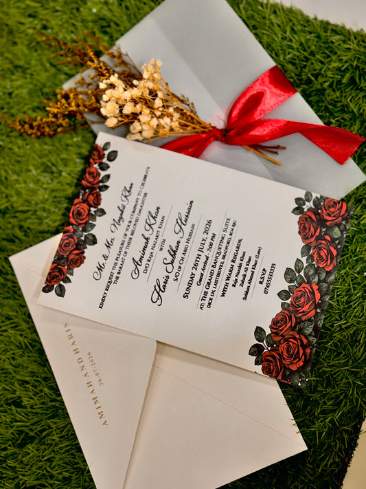Ribbon Envelope Card  (Minimum 50 Pieces)