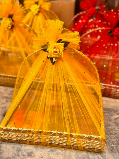 Mehndi Flower Basket