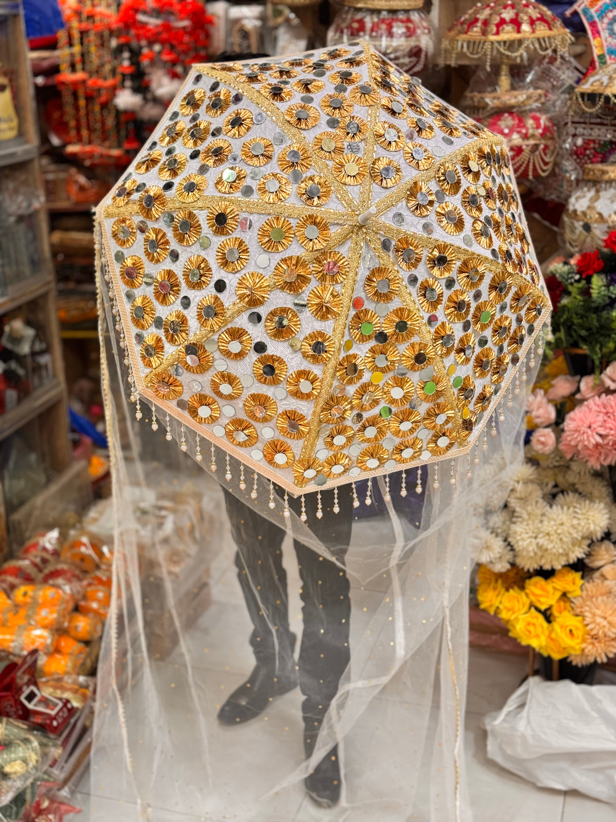 Mirror Umbrella with Net