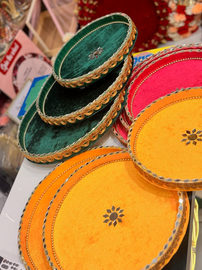 Velvet Round Tray Set