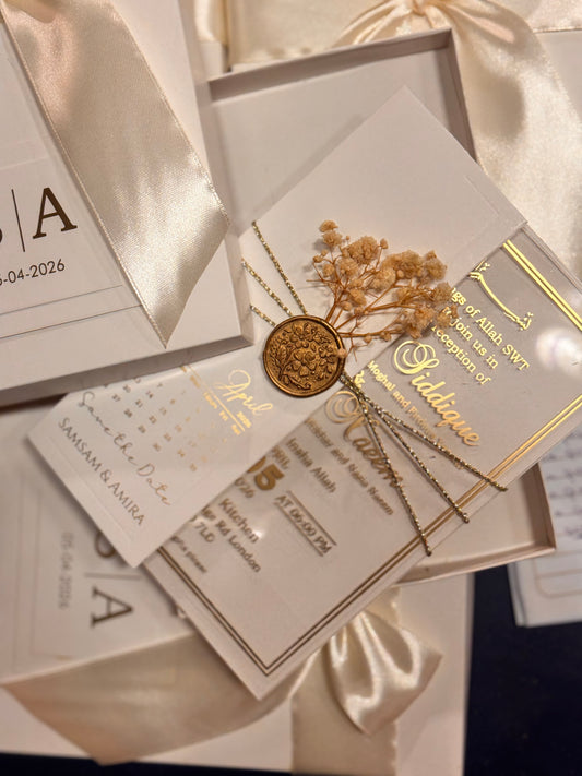White Boxed Card