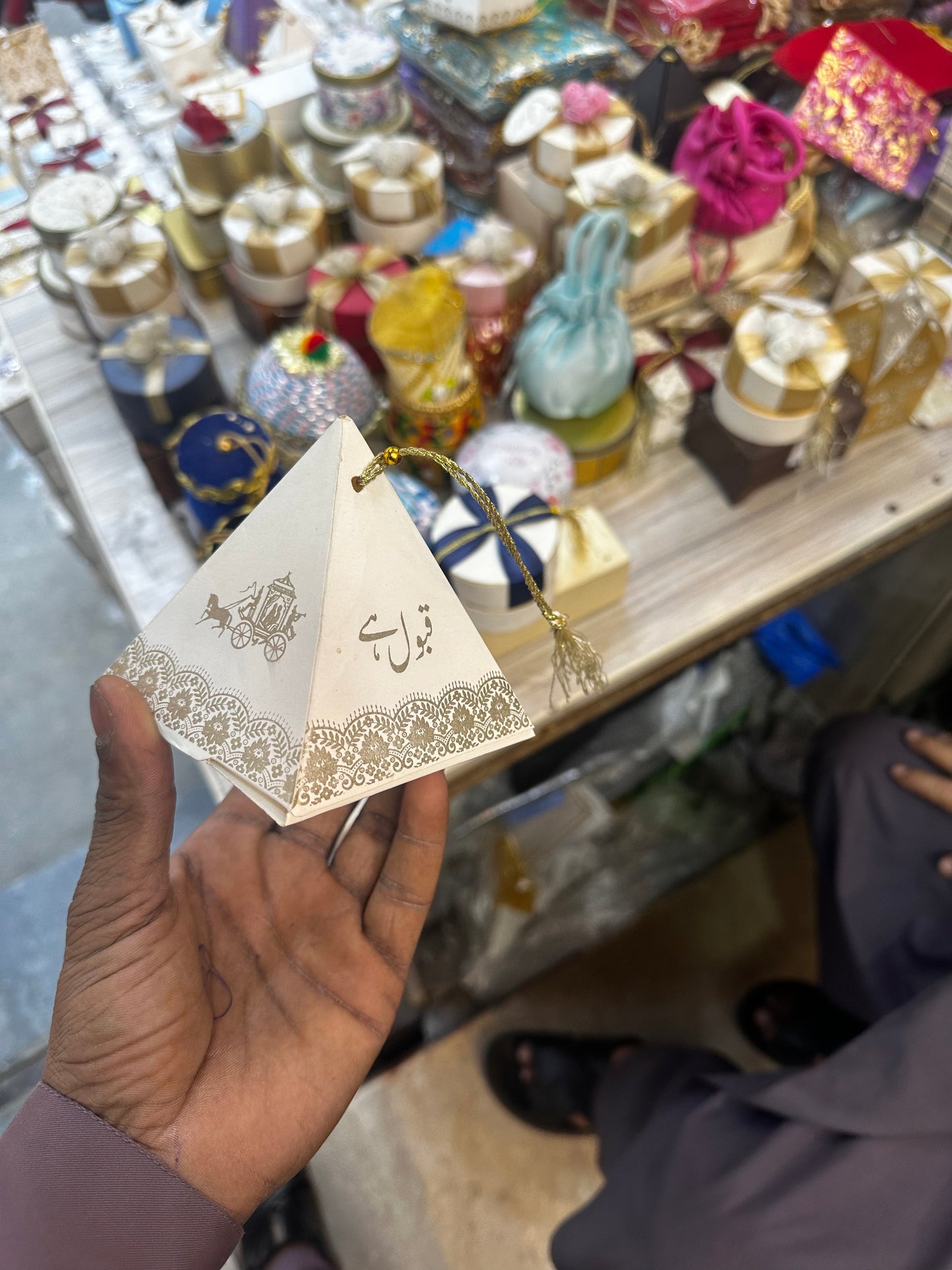 Triangle Shaped Bid Box