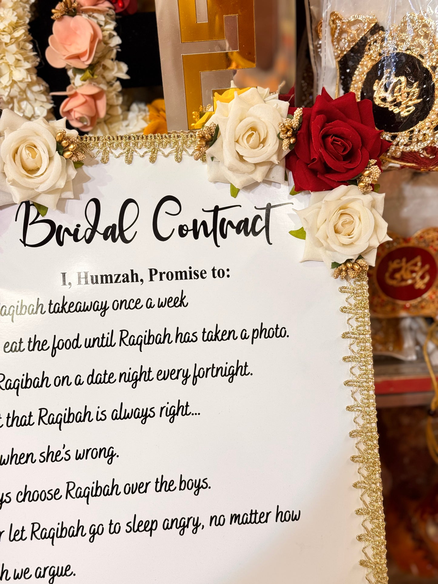 Floral Wedding Contract