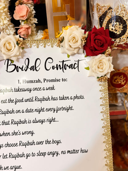 Floral Wedding Contract