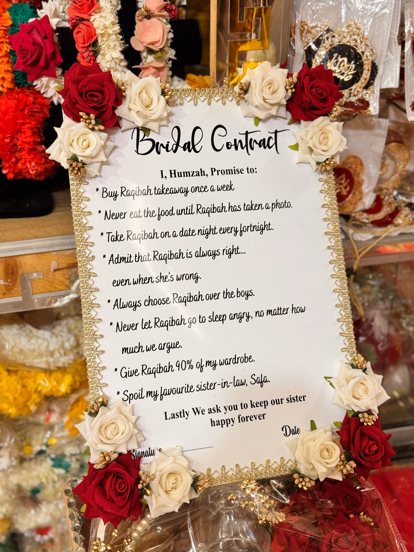 Floral Wedding Contract