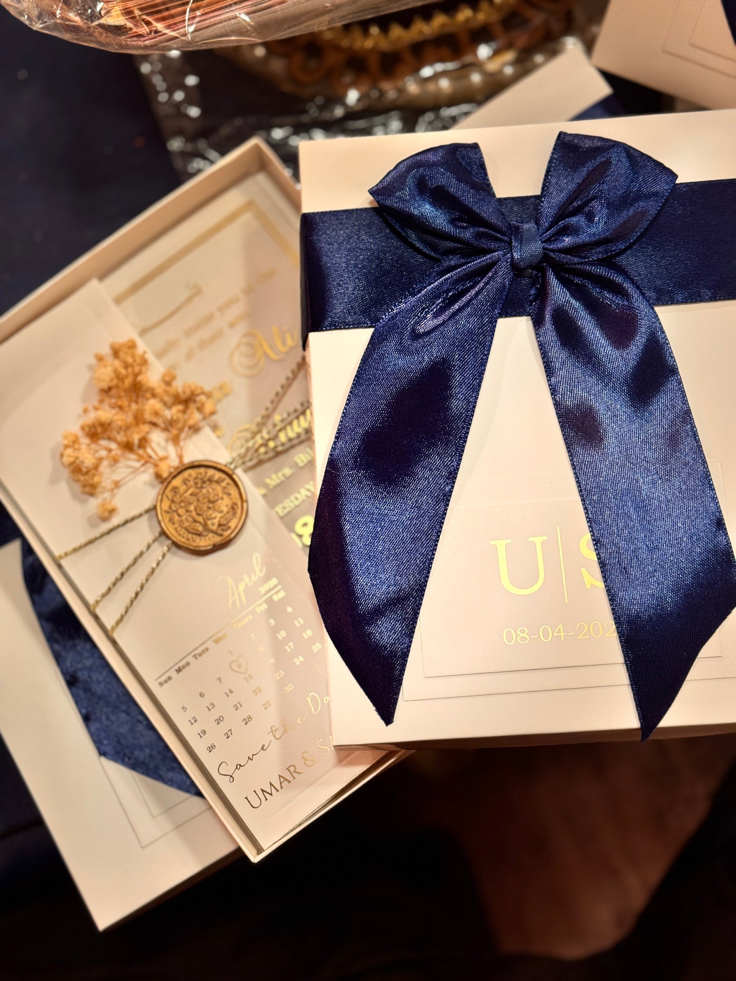 White Boxed Card